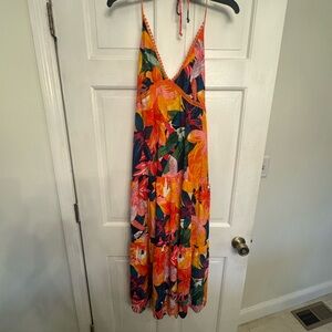 Sofia by Sofia Vergara Orange and Pink Floral Dress